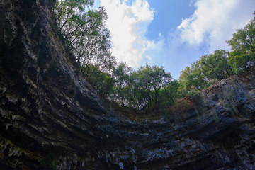 Melissani Cave on Kafalonia island (Greece)