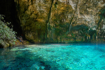 Melissani Cave on Kafalonia island (Greece)