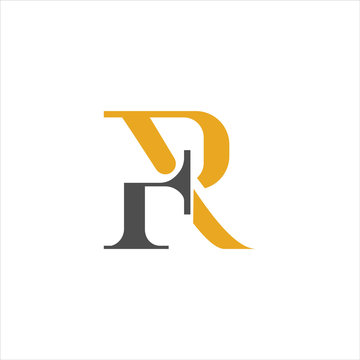 Initial letter fr or rf logo design template