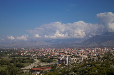Landmarks of Albania. View from the Rozafa fortress in Shkodar.