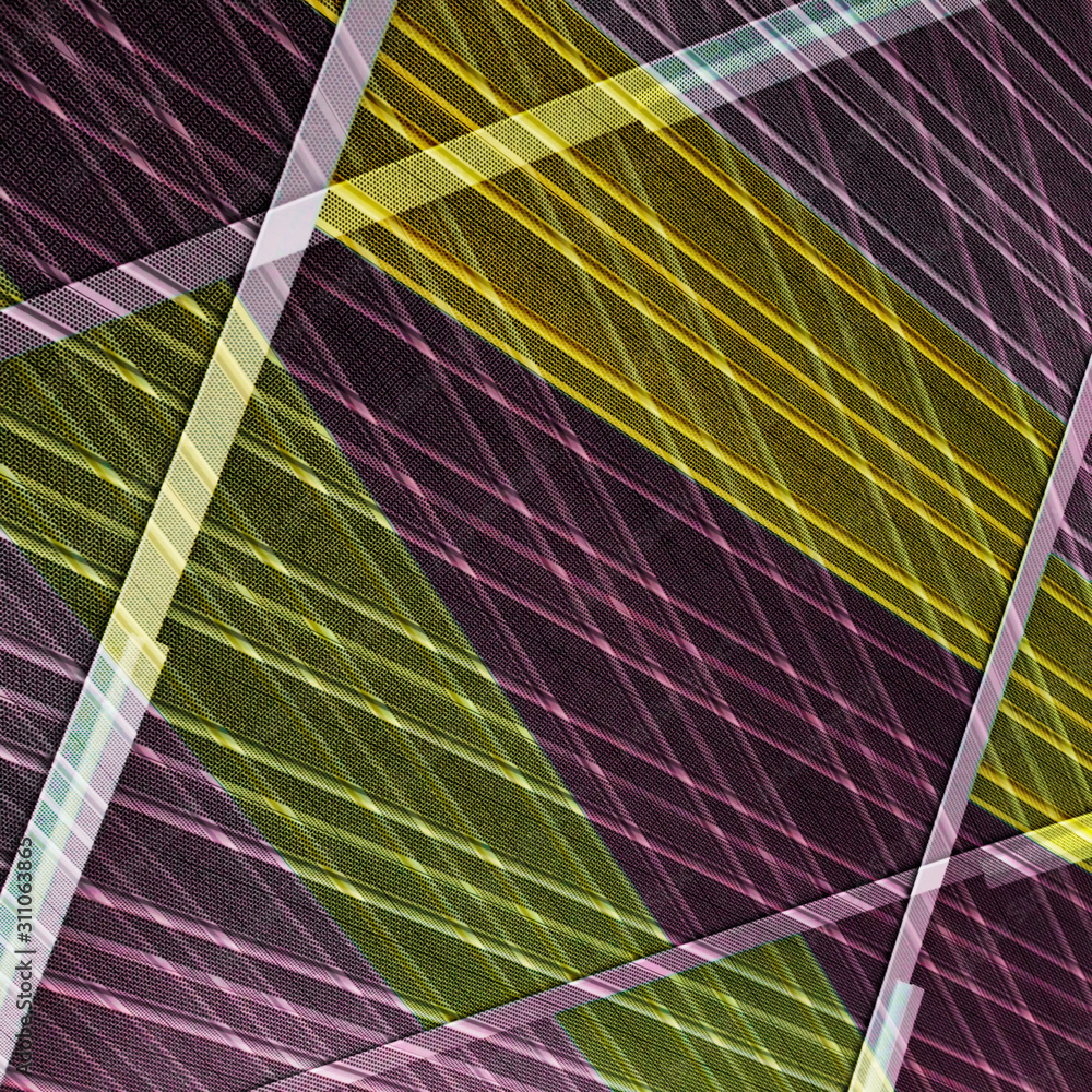 Poster digitally rendered image of perforated panels resembling architectural structure. abstract modern ar