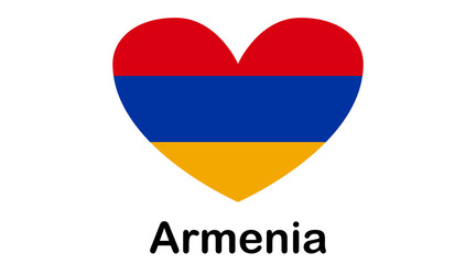 national flag of Armenia in the original colours and proportions
