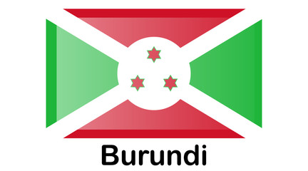 original and simple Burundi flag isolated in official colors and Proportion Correctly © MichiruKayo