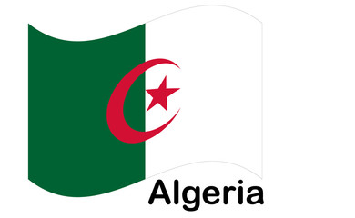 original and simple Algeria flag isolated in official colors and Proportion Correctly