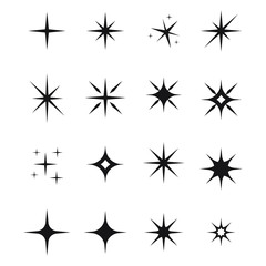 Vector sparkles icon set. Star element