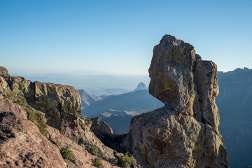 The sun begins to set over the mountains of West Texas. 