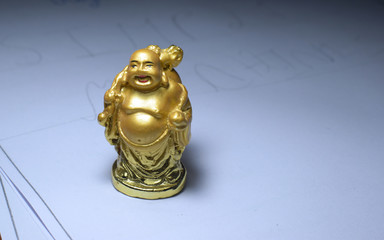 Feng Shui Golden Happy Buddha