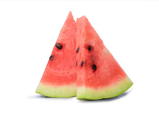 watermelon slice isolated on white