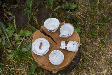 handmade clay bowls for tea ceremony