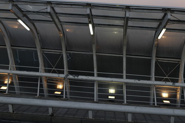 Pedestrian bridge in the suburbs of Bilbao