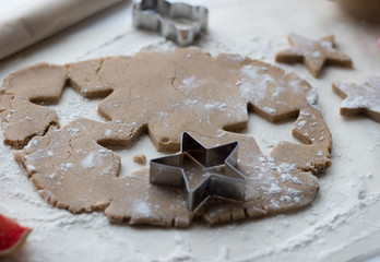 cooking gingerbread in the kitchen Christmas atmosphere
