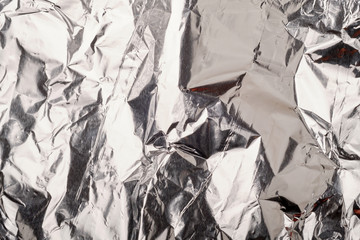 Metal foil texture in black and white. Abstract background