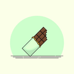 Fototapeta na wymiar chocolate bar isolated