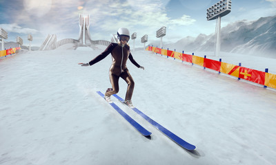 Ski jumping.