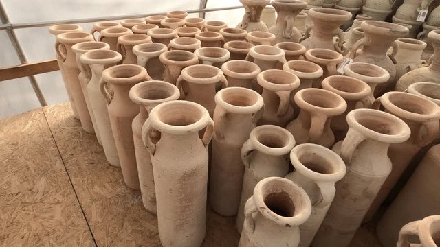 Handmade Clay Amphora in Store