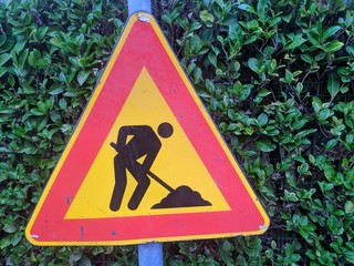 Work in progress  sign in Italy