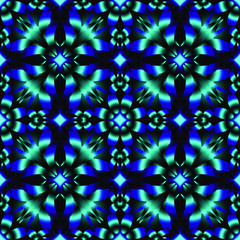 Seamless endless repeating ornament of blue shades	