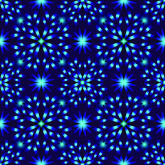 Seamless endless repeating ornament of blue shades