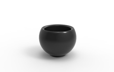 Empty Flower Pot isolated on White Background