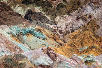 Multicolored volcanic erosions in Death Valley National Park, California