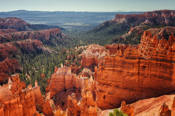 Bryce Canyon National Park, Utah, with the first lights of the morning.