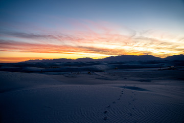 The sand dunes of White Sands New Meixco.