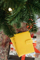Scrapbooking, Yellow notebooks, gift notepads. Handwork with materials, mom's hobby.