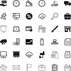 business vector icon set such as: receive, school, wood, sync, loan, hard, alarm, fingerprint, lock, archive, navigation, achievement, note, crisis, time, store, feature, teamwork, seek, moving