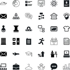 business vector icon set such as: checkout, water, class, classical, register, clipboard, parcel, boat, t, recreation, brainstorm, enjoy, calendar, balance, celebration, lecturer, airplane, charts