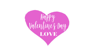 Happy Valentine's Day typography poster with handwritten calligraphic text.