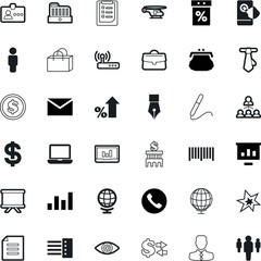 business vector icon set such as: access, action, plan, paying, agreement, hub, tap, electric, pad, safe, professional, drawing, choice, pass, clipboard, circle, glamour, technical, poster, accessory