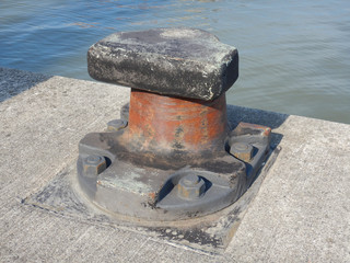 mooring point for ships at the port