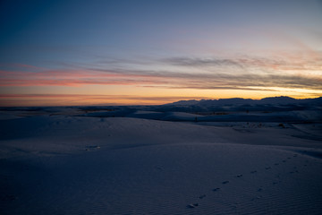 The dunes of White Sands New Mexico.