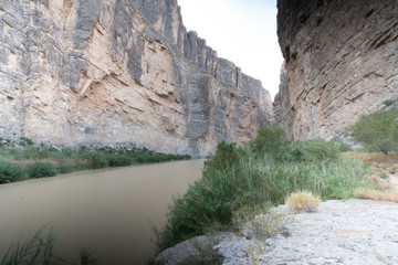 The Rio Grande River cuts through the plateau that seperates the US and Mexico. 