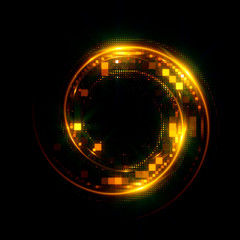 Vivid abstract background. Beautiful design of rotation frame.  .Mystical portal. Bright sphere lens. Rotating lines. Glow ring. .Magic neon ball. Led blurred swirl. Spiral glint lines.