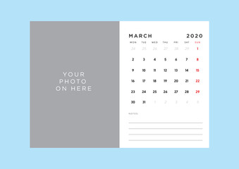 Monthly Desk calendar series separated by month each image