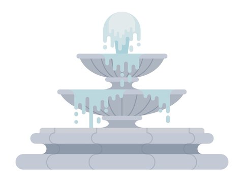 Tiered fountain vector icon flat isolated