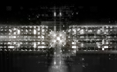 3d illustration. Data storage service. Server room..Modern web network. Internet connection. Hosting..Quantum computer system. Blockchain technology..Grid and lines. Hosting domain. Electronic device.