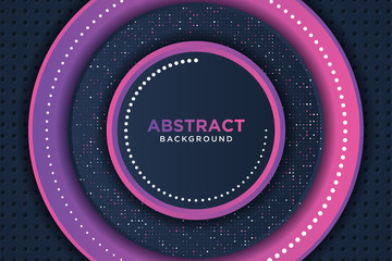 Modern black background with 3D Overlap layers effect. Graphic design elements.