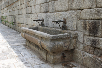 Old fountain at El Escorial 