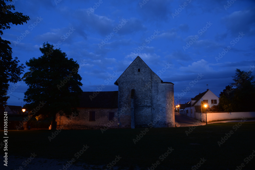 Poster Provins, nachts