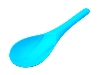 Beautiful blue plastic melamine ladle or spoon