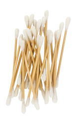 White cotton swabs isolated on white