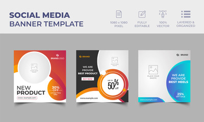 Banner Design for Social Media | Web Banner Template with Discount