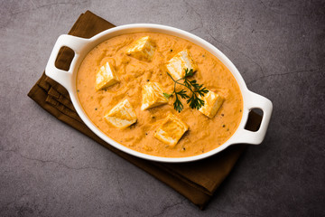 Paneer Korma, Kurma or Quorma is a popular Indian main course recipe made using cottage cheese with curry made of curd, coconut and cashew nuts