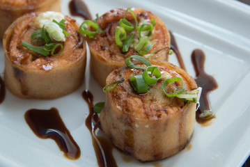 japanese food on a plate, asian food, japanese cuisine