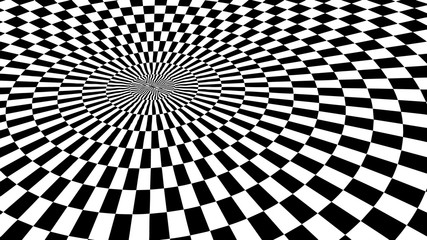 Optical illusion vector. Checker texture