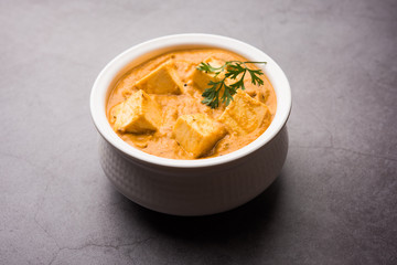 Paneer Korma, Kurma or Quorma is a popular Indian main course recipe made using cottage cheese with curry made of curd, coconut and cashew nuts