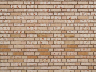 symmetrical masonry of light brick
