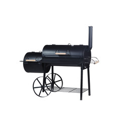 Grill on charcoal for steak green glade on white background